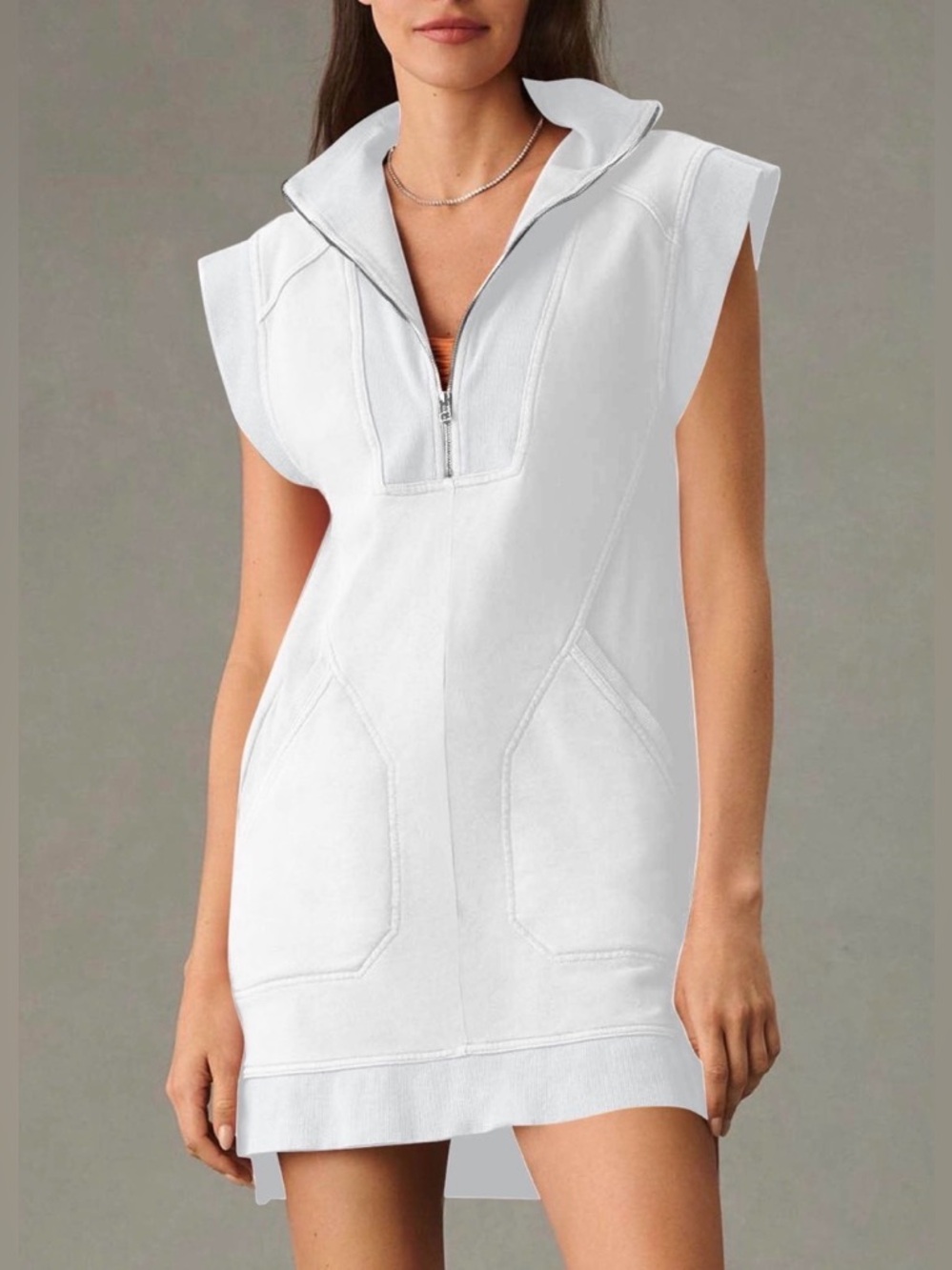 XQR Half-Zip Sleeveless Mini Dress – Anthro Inspired (XXL) NEW